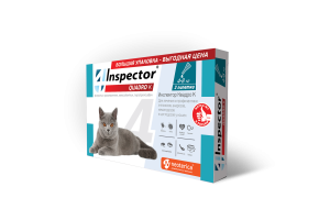 Inspector Quadro К, капли для кошек 4-8кг, 3 пипетки