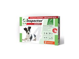 Inspector Quadro С, капли для собак 4-10кг, 3 пипетки