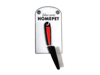 HOMEPET SILVER SERIES 14,5 см х 3,5 см 70 зубьев расческа с короткими зубьями пластиковая