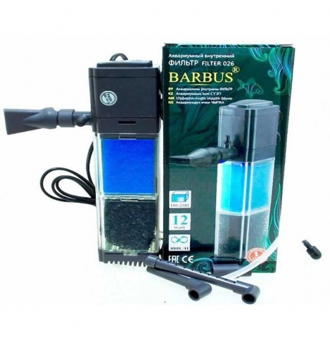 Внутренний фильтр камерный BARBUS FILTER 026 с двумя камерами 880 л/ч 12 Вт
