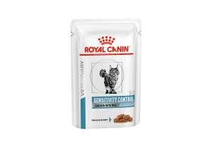 Royal Canin Sensitivity Control Chicken with Rice (в соусе) Консервированный корм диетический (курица и рис) для взрослых кошек, применяемый при пищевой аллергии или пищевой непереносимости, 85г