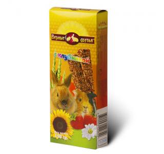 Верные Друзья Палочки для грызунов с клубникой, 150гр