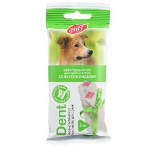 Biff Жевательный снек DENT со вкусом индейки (для средн собак) 2 шт
