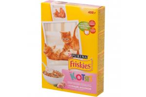 Friskies Сухой корм для котят с курицей, молоком и полезными овощами, 400г