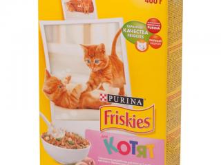 Friskies Сухой корм для котят с курицей, молоком и полезными овощами, 400г