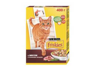 Friskies Сухой корм  для взрослых кошек, мясо с овощами, 400 г