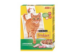 Friskies Сухой корм для взрослых кошек, кролик с овощами, 400 г