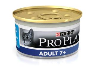 PRO PLAN ADULT 7+  Консервированный корм для кошек старше 7 лет, паштет с тунцом, 85г