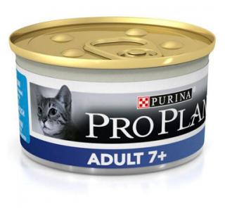 PRO PLAN ADULT 7+  Консервированный корм для кошек старше 7 лет, паштет с тунцом, 85г