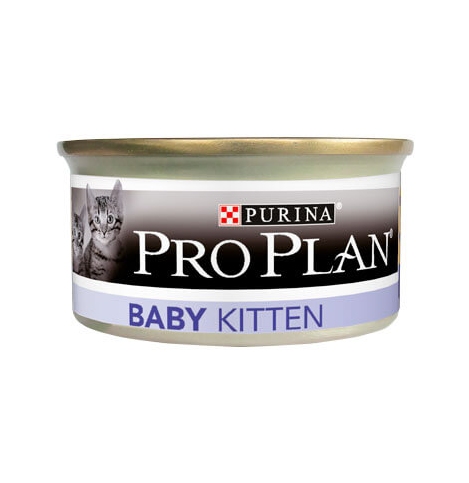 PRO PLAN BABY KITTEN  Консервированный корм для первого прикорма котят, мусс с курицей, 85г