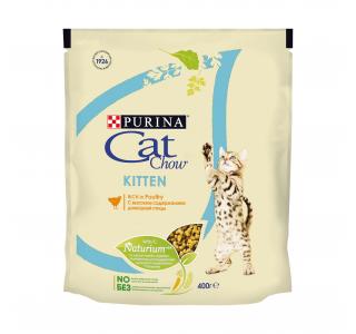 CAT CHOW Сухой корм для котят, домашняя птица, 400 г