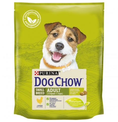 Dog Chow Small Breed Adult (Сухой корм для взрослых собак мелких пород) с курицей, 800 гр