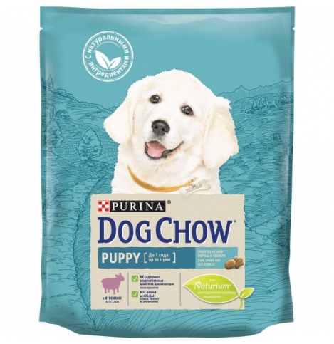 Dog Chow Puppy (Сухой корм для щенков всех пород) с ягненком, 800 гр