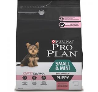 Pro Plan OPTIDERMA SMALL&MINI PUPPY SENSITIVE SKIN (Сухой корм для щенков мелких и карликовых пород) с высоким содержанием лосося, 700 гр