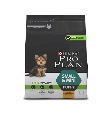 Pro Plan OPTISTART SMALL&MINI PUPPY (Сухой корм для щенков мелких и карликовых пород) с высоким содержанием курицы, 700 гр