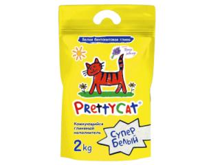 PrettyCat, комкующийся глиняный наполнитель для кошачьего туалета (горная лаванда) - 2 кг