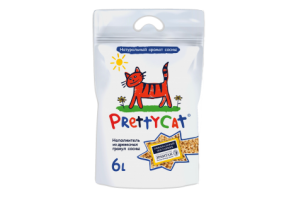 PrettyCat, древесный наполнитель для кошачьего туалета (сосна) - 6 л