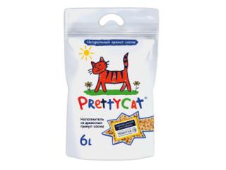 PrettyCat, древесный наполнитель для кошачьего туалета (сосна) - 6 л