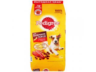 Pedigree (Сухой корм для взрослых собак маленьких пород) с говядиной, 500 гр (весовой)