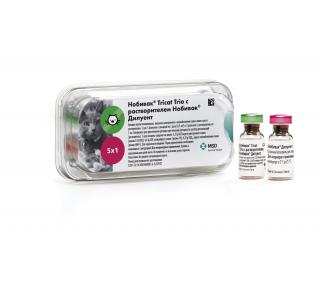 Нобивак Tricat Trio с растворителем Нобивак Дилуент, вакцина для кошек, 1 доза