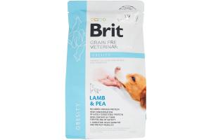 Brit Veterinary Diet Dog Grain Free Obesity (при избыточном весе и ожирении) Сухой корм для собак с ягненком и горохом, 2 кг