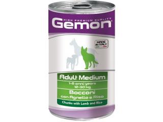 GEMON DOG MEDIUM консервы для взрослых собак средних пород, с ягненком и рисом, 1,250 кг