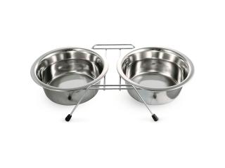 TRIOL Миска 9001 металлическая на подставке, 2*0,20л