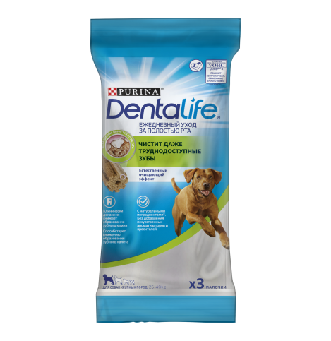 Purina DentaLife Жевательные палочки для собак крупных пород 25кг–40кг