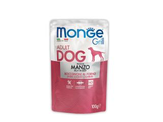 Monge GRILL POUCH MANZO, Паучи для взрослых собак с говядиной, 100 г