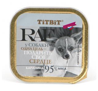 TiTBiT RAF (Консервы для собак с бараниной), 100 гр