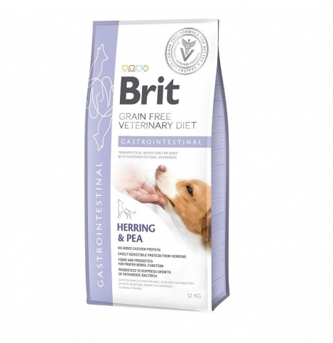 Brit Veterinary Diet Dog Grain free Gastrointestinal (при острых и хронических гастроэнтеритах) Сухой корм для собак с сельдью и горохом, 2 кг