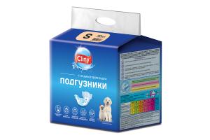 Cliny Подгузники для собак и кошек 3-6 кг, размер S, 1 шт.