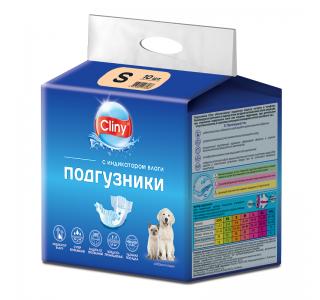 Cliny Подгузники для собак и кошек 3-6 кг, размер S, 1 шт.