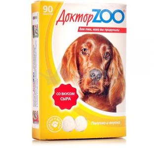 Доктор ZOO, витамины для собак со вкусом сыра и биотином, уп. 90 табл.