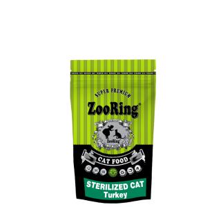 ZooRing Корм для кошек STERILIZED CAT Turkey Индейка - для стерилизованных кошек и кастрированных котов всех пород, 350г