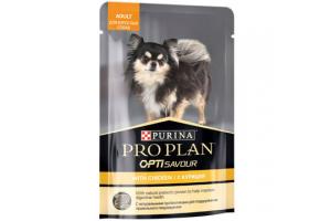 Pro Plan OPTISAVOUR ADULT Влажный корм (для взрослых собак мелких и карликовых пород) с курицей, 100 гр