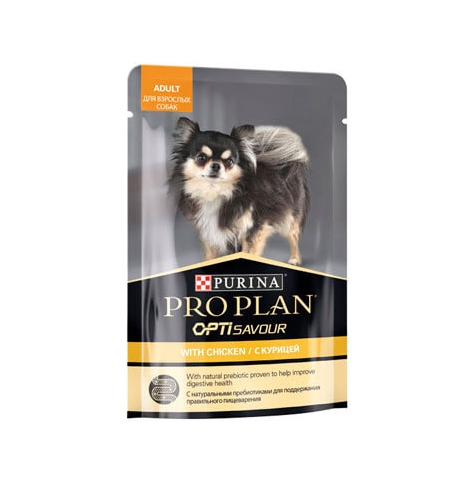 Pro Plan OPTISAVOUR ADULT Влажный корм (для взрослых собак мелких и карликовых пород) с курицей, 100 гр