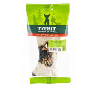 TiTBiT Нос говяжий сушеный (с шерстью)