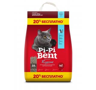 Pi-Pi Bent, комкующийся наполнитель для кошачьего туалета (Classic) - 28 л