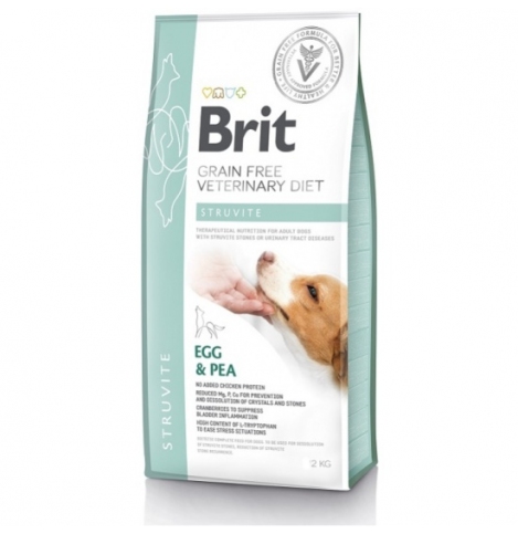 Brit Veterinary Diet Dog Grain free Struvite (при струвитном типе МКБ) Сухой корм для собак с яйцом и горохом, 2 кг