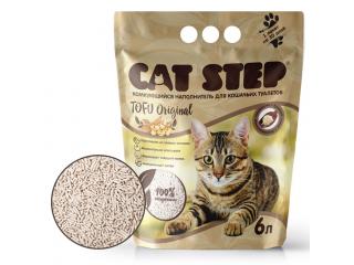 CAT STEP Tofu Original, комкующийся наполнитель для кошачьего туалета - 6 л