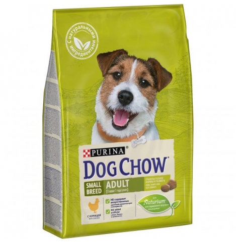 Dog Chow Small Breed Adult (Сухой корм для взрослых собак мелких пород) с курицей, 2,5 кг