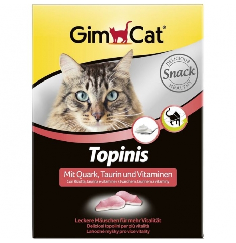 GimCat Topinis, витамины для кошек, мышки с творогом, таурином и витаминами, 1 шт.