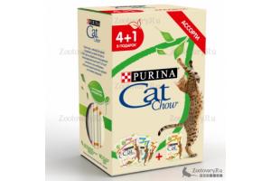 CAT CHOW  Влажный корм для взрослых кошек ассорти 5*85г