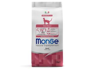 Monge Cat Monoprotein Sterilised Beef корм для стерилизованных кошек с говядиной 1,5 кг