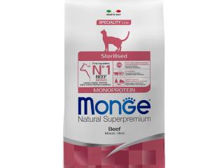 Monge Cat Monoprotein Sterilised Beef корм для стерилизованных кошек с говядиной 1,5 кг