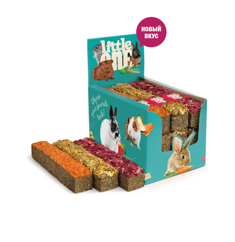 Little One Палочка из луговых трав, ассорти. Лакомство для всех видов грызунов, 85г