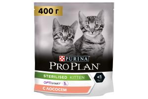 PRO PLAN STERILISED KITTEN Сухой корм для стерилизованных котят, с высоким содержанием лосося, 400г