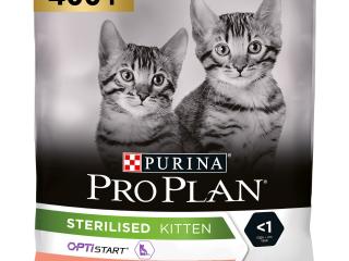 PRO PLAN STERILISED KITTEN Сухой корм для стерилизованных котят, с высоким содержанием лосося, 400г