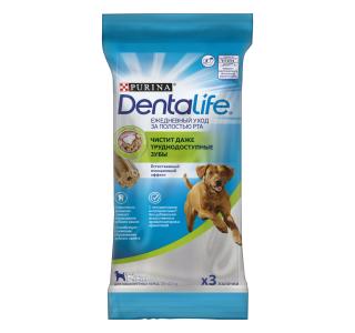Purina Лакомство DentaLife для взрослых собак крупных пород, для поддержания здоровья полости рта, Пакет, 106 г